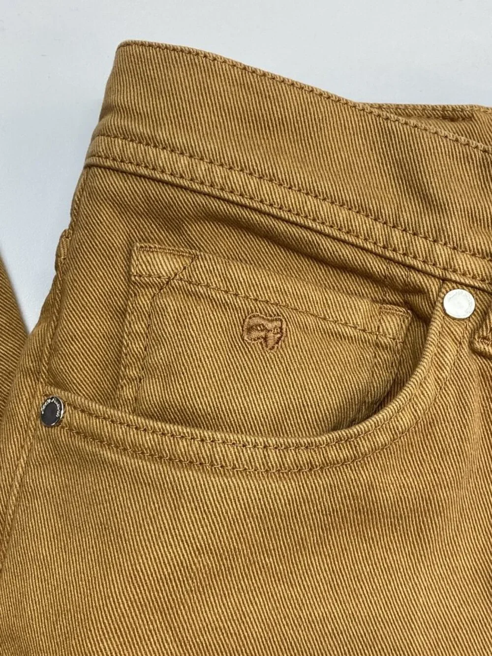 Marco Pescarolo Mens Jean Brown Size 40 Neranom Straight Slim Fit Cotton Blend